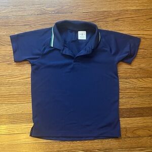 J. Crew Navy Kids Polo with Green Accent